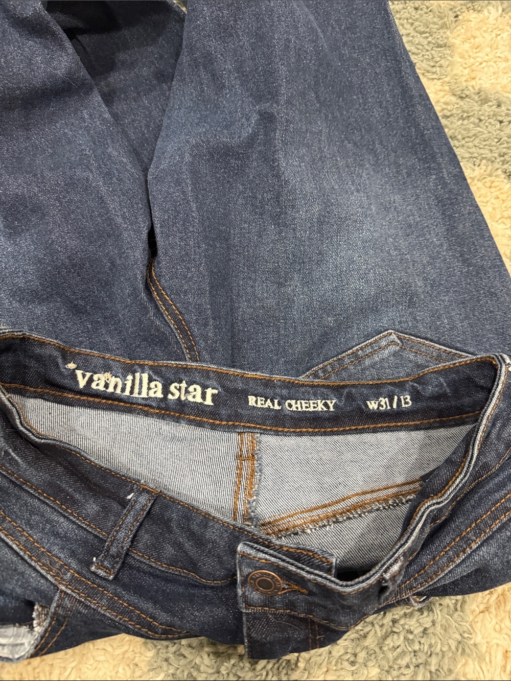 5/$25 Dark Blue Distressed stretchy Jeans - Picture 6 of 7